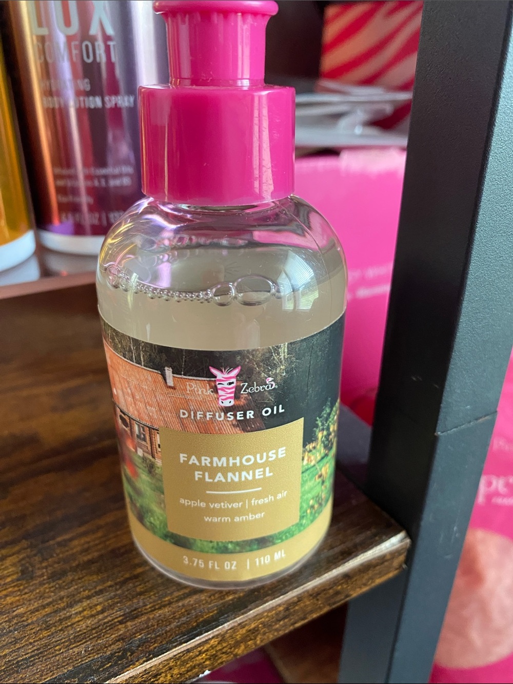 Farmhouse Flannel Pink Zebra Diffuser Oil